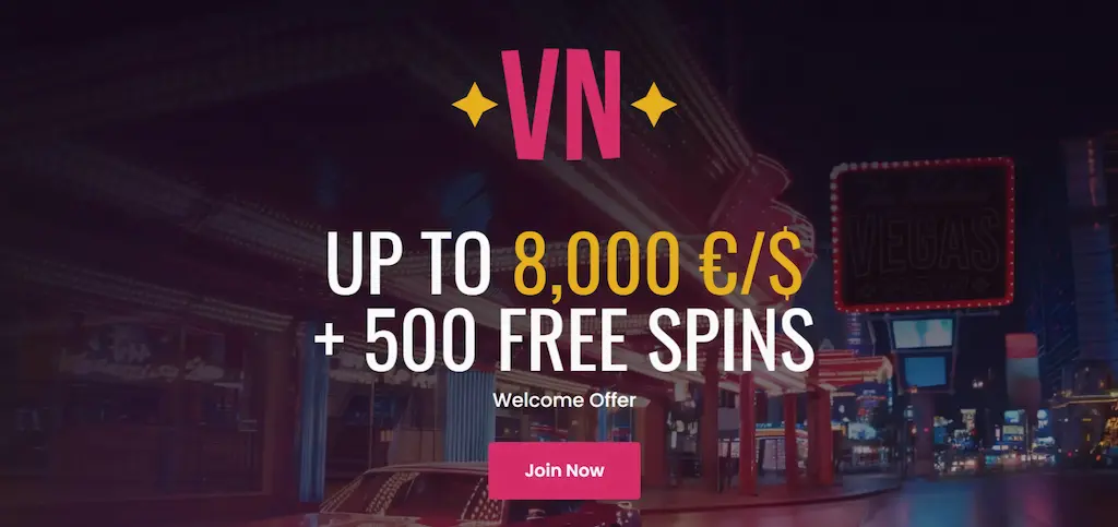 Startseite von VegasNow Online Australien